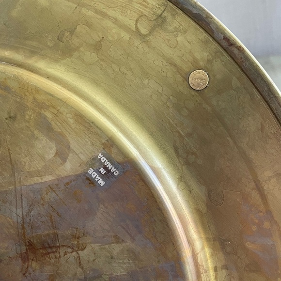 Martha Sturdy Spun brass Patina table charger or tray set of 4 - Picture 4 of 8